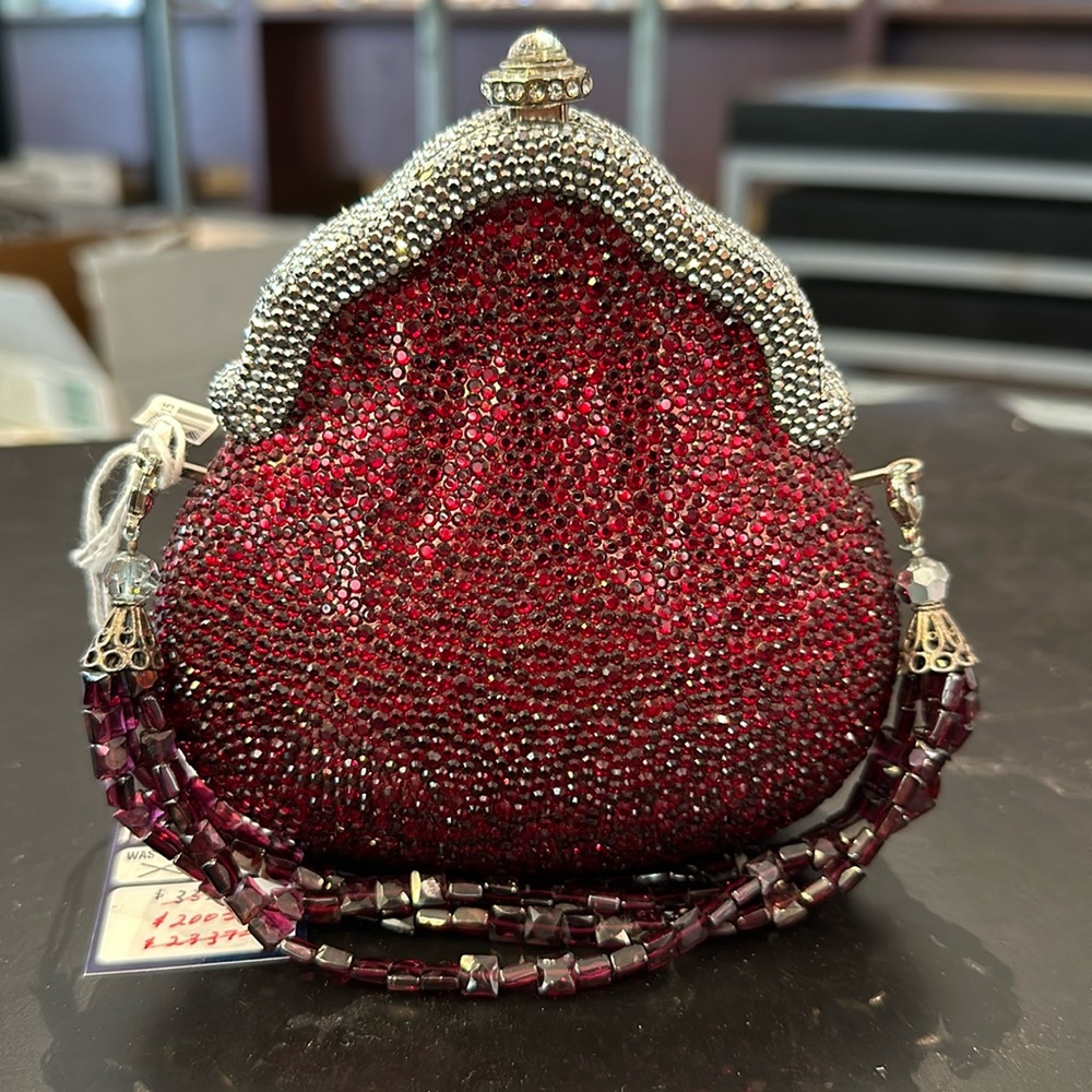Katherine Baumann crystal mini bag with removable/changeable straps